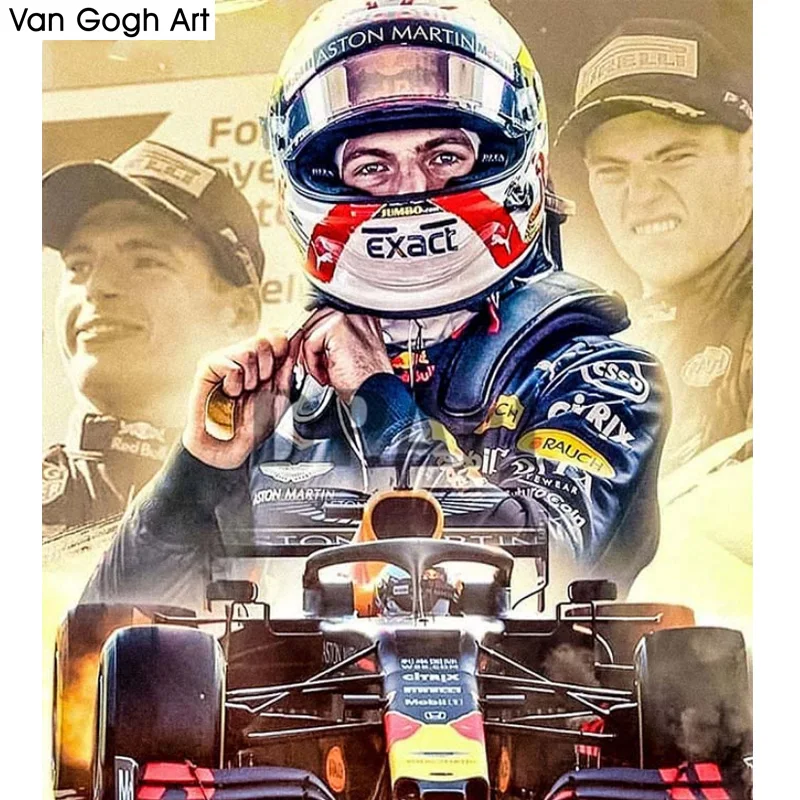 

Daimond Painting Full Square/Round Drill F1 Competition Player 5D Diamond Rhinestone Embroidery Painting Cross Stitch Kit Gift