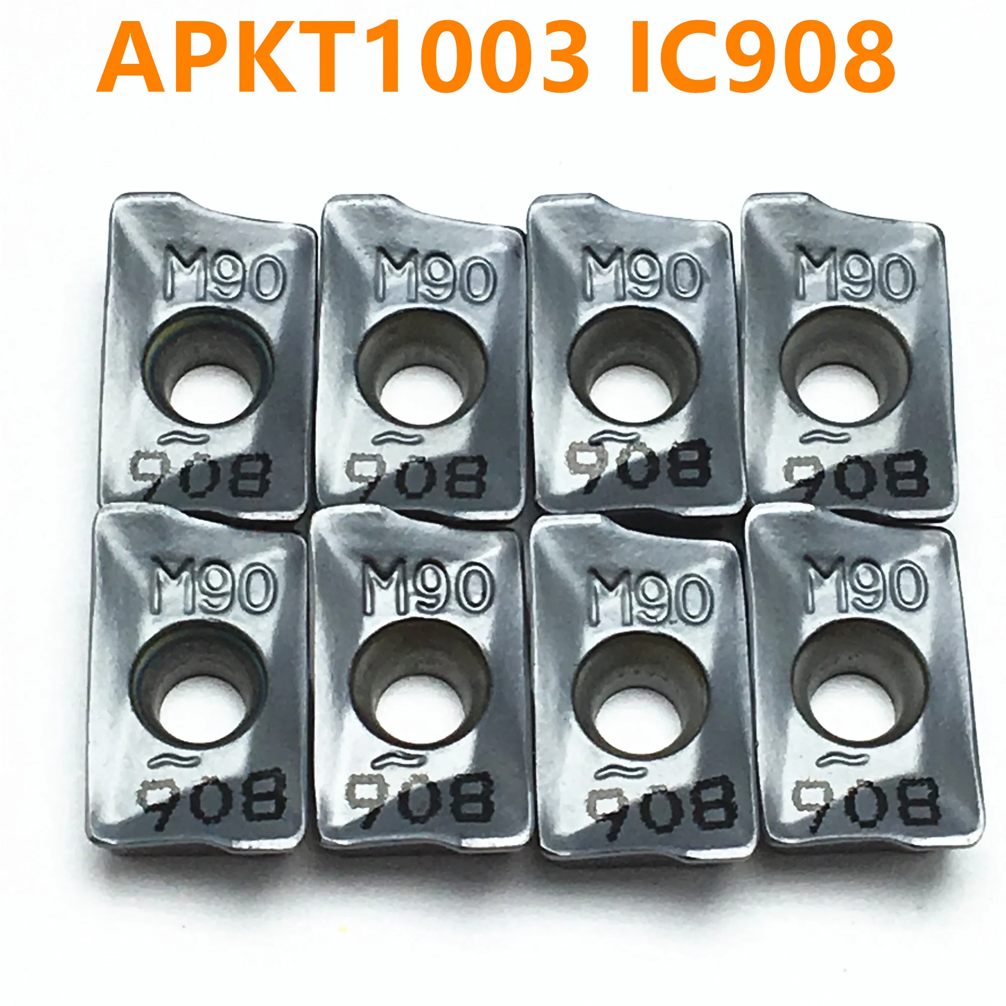 

10PCS HM90 APKT1003 PDR IC908 milling cutter turning tool carbide insert for cnc APKT 1003 face milling cutter lathe milling