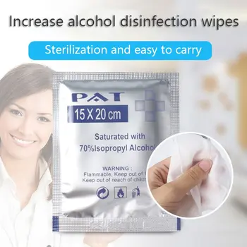 

100Pcs Set Alcohol Prep Swap Pad Wet Wipe Disposable Skin Clean Jewelry Care Cleaning Antiseptic Mobile Disinfect