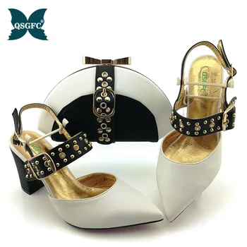 

2019 African Women Matching Italian design Shoes and Bag Set for Wedding Italian Shoes with Matching Bag Italy Shoe and Bag