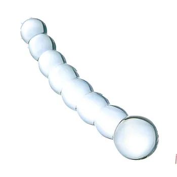 Pyrex Glass 8 Anal Beads Butt Plug Big Ball Large Crystal Dildo Penis Artificial Dick Gay Masturbate Adult Sex Toy For Women men 4