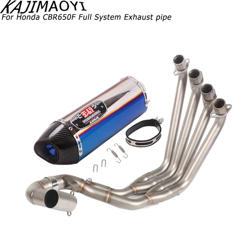 KAJIMAOYI для Honda CBR650F выхлопная труба мотоцикла заголовок Mid Link трубы скольжения на 51 мм Глушитель сзади Escape