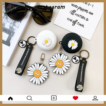 

Earphone case For Huawei freebuds 3 Fashion daisy Headset silicon case funda capa for huawei Freebuds3 coque