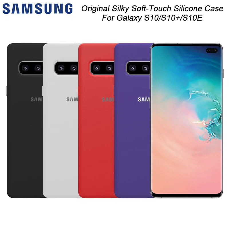 

Original Samsung Galaxy S10E Case Hoge Kwaliteit Protective Silky Silicone Cover Soft-Touch Phone Shell for Galaxy s10+ s10 lite