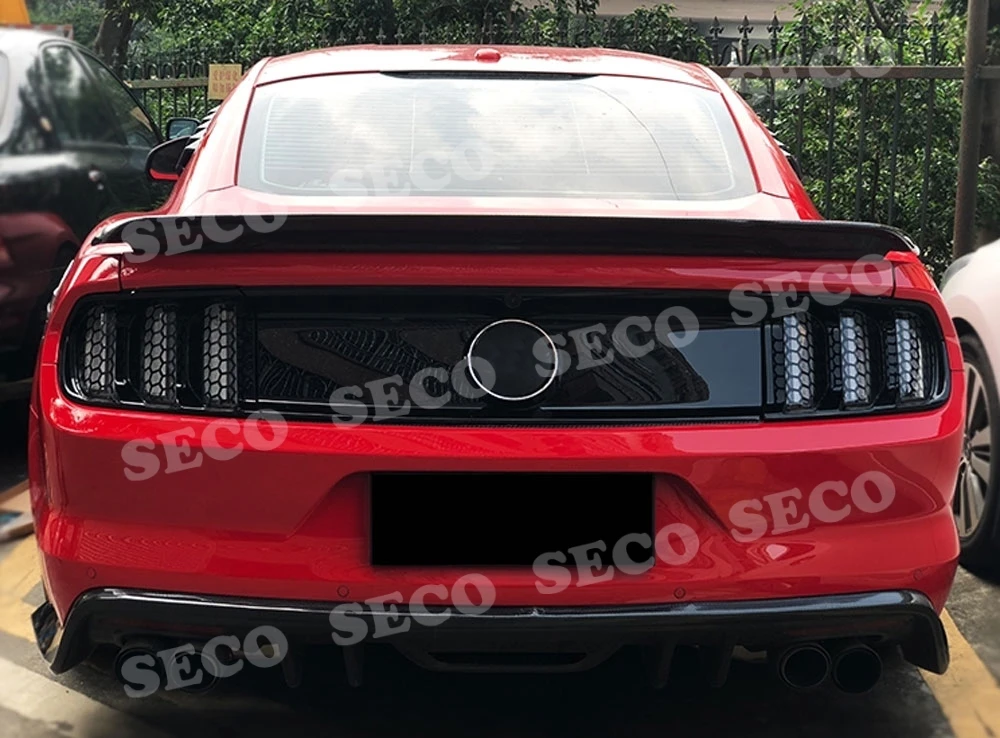 Carbon Fiber Rear Spoiler for Ford Mustang GT V8 V6 Coupe GT350 Style Spoiler ABS Rear Trunk Wings Car Styling