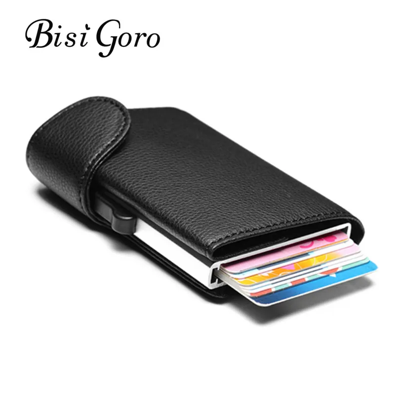 Новинка 2019 металлический кошелек BISI GORO с RFID блокировкой минималистичный в одной