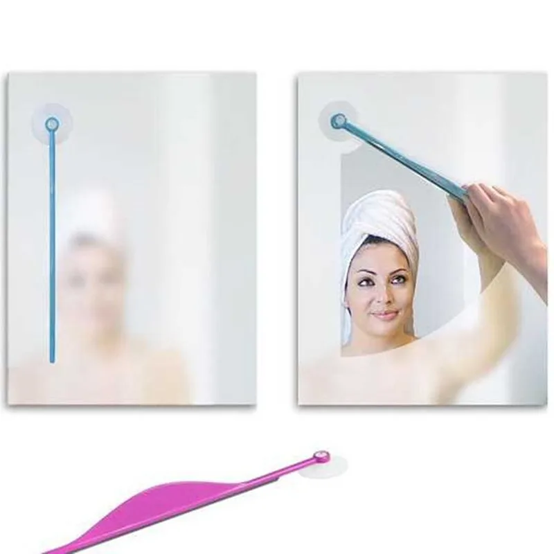 

Bathroom Mirror Wiper Glass Mirror Clean Brush Suction Cup Flat Window Glass Fog Brush Bathroom Accessories Cleaner Squeegee