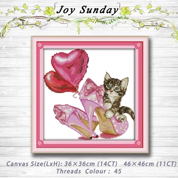 

Cat and high heels decor Patterns 14CT 11CT Counted Cross Stitch Sets Wholesale Chinese Cross stitch Kits Embroidery Needlework