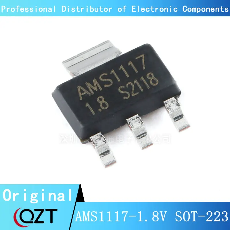 10pcs/lot AMS1117-1.8 SOT223 AMS1117 LM1117 1117 1.8V 1A SOT-223 Voltage Regulator chip New spot ch376 chip usb host interface u disk read write module support usb control transfer 12mhz onboard 3 3v ldo 1117 usb module