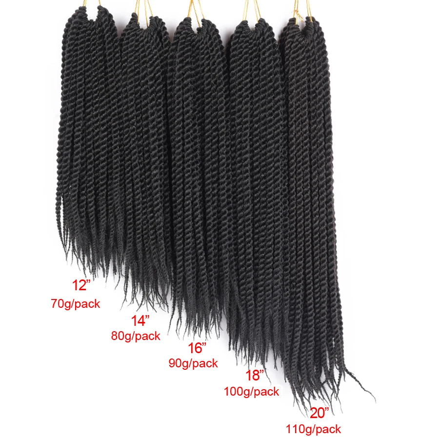 TOMO Synthetic Senegalese Twist Crochet Braids Ombre Brown Black Red Braiding Hair Crochet Hair Extensions for Women 22 Roots