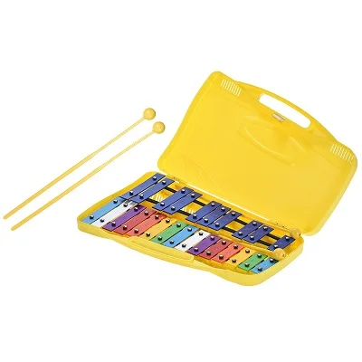 Красочные 25 нот Glockenspiel ксилофон перкуссионный ритм музыкальный образовательный обучающий инструмент игрушка для детей - Цвет: as show