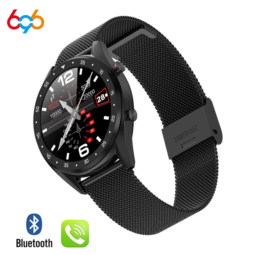 

696 L7 BTcall SmartWatch Sports Watch ECG+PPG HRV Report Heart Rate Blood Pressure Test IP68 Waterproof Smart PK N58 smart cloc