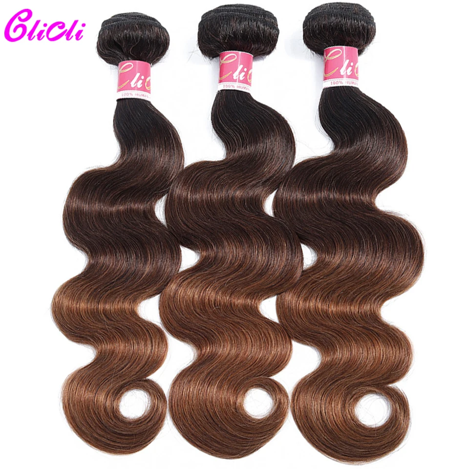 

1B 4 30 ombre brazilian hair weave bundles body wave colored human hair bundle extensions 10-24 inches Nonremy Clicli