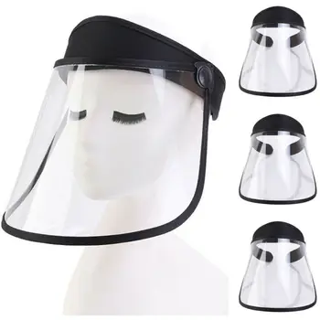 

Transparent Detachable Dust-proof Protective Full Face Cover Hat Visor Shield