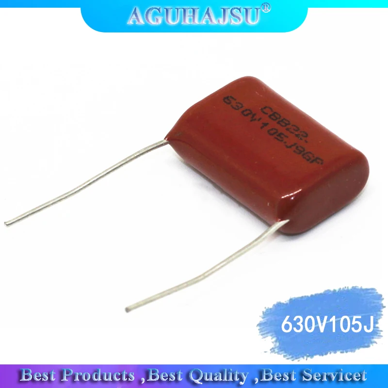 10PCS New film capacitor CBB 630V105J 105K 630V 1UF 25mm | Электронные компоненты и принадлежности