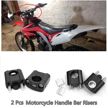 

Black Handle Bar Risers 22/28mm Motorcycle CNC Aluminium Alloy Dirt Bikes Gaskets Handlebar Fat Mount High Quality