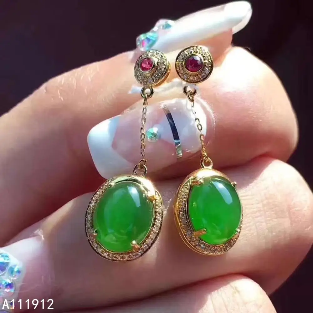 Женские серьги из серебра 925 пробы с натуральной яшмой|Серьги-подвески| |