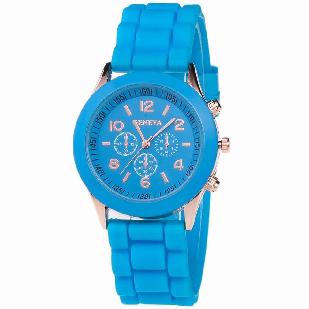 Fashion Stylish Unisex Bracelet Watch Analog Silica Jelly Gel Quartz Sports Wrist Watch Universal for Men Women afbeelding