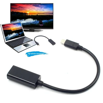 

USB Type C to Female HDMI HDTV Cable Adapter for Samsung Galaxy S8 S8+ BLACK