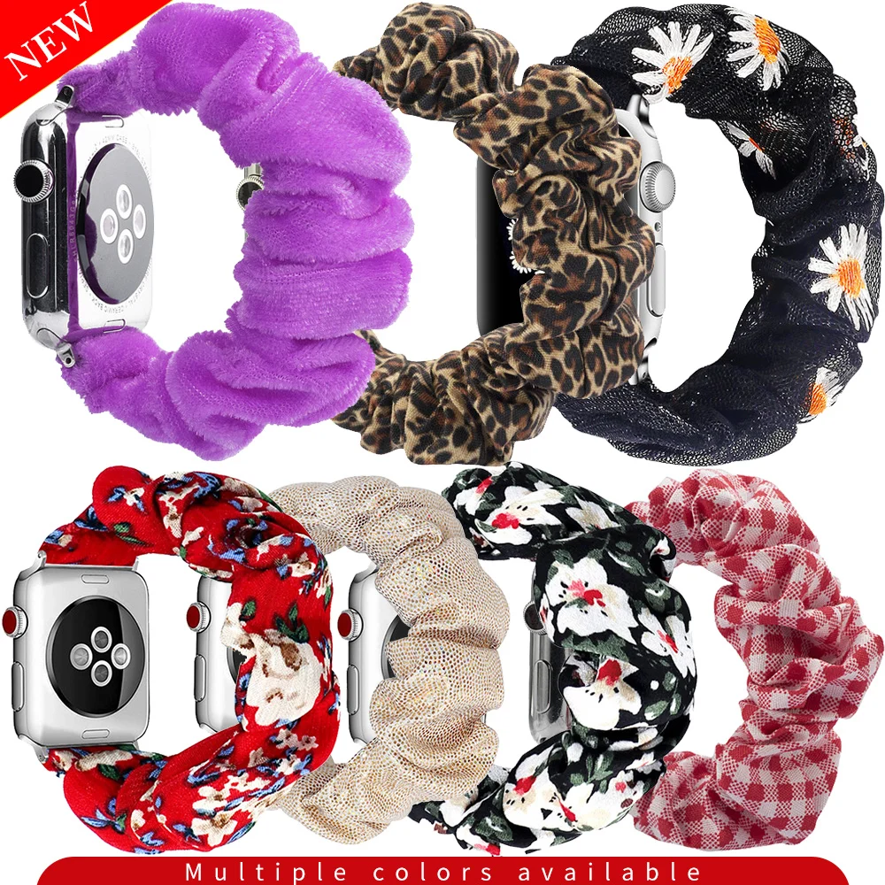 

Scrunchie Elastic Watch Straps Watchband for Apple Watch Band Series 6 5 4 3 38mm 40mm 42mm 44mm for iwatch Strap Bracelet 6 5 4