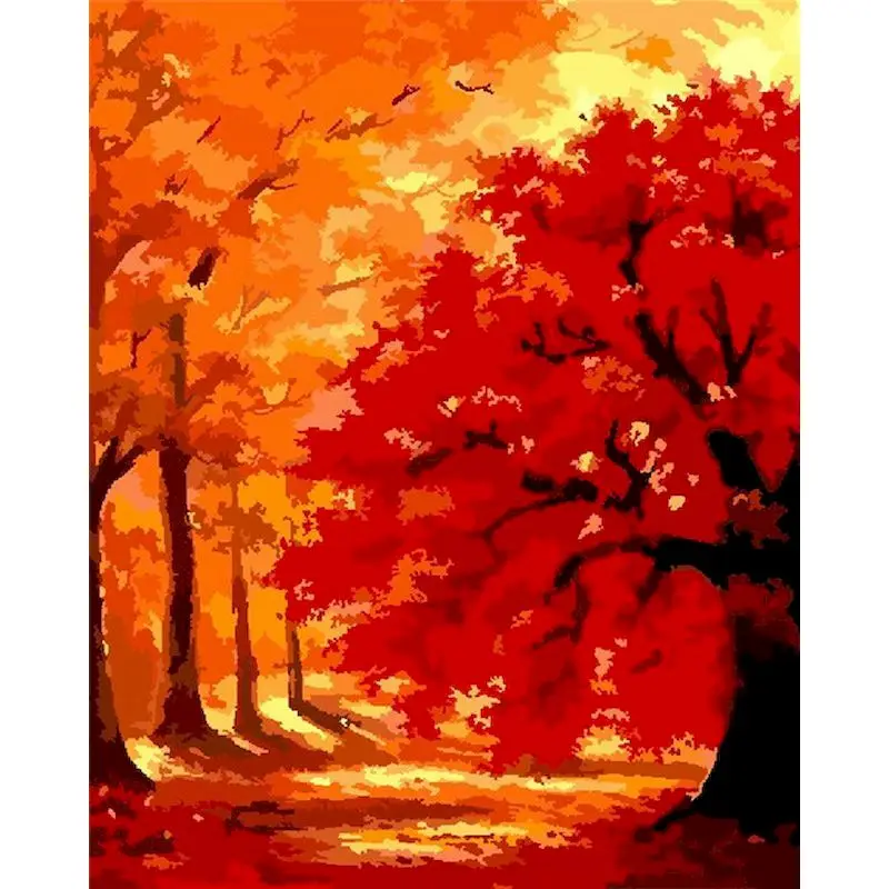 

50x40cm Paint By Numbers For Landscapes Home Decoration Oil Painting By Numbers Full Set For Adults