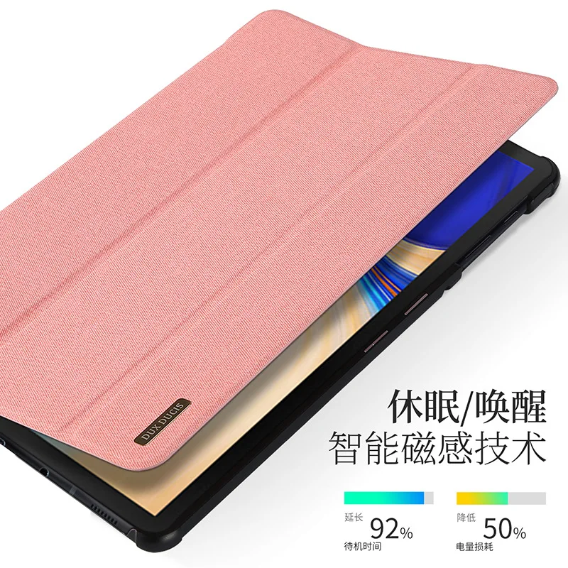 Dux ducis подходит для SAMSUNG Tab S4 10,5 планшетный ПК Чехлы все края включены ударопрочный трехскладной PU Чехол