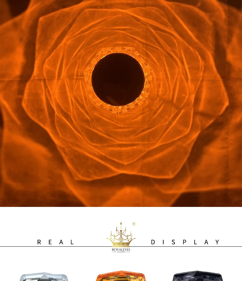 Designer Diamond Table Lamp Modern Led Lamps For Bedroom Decoration Romantic Clear Lampshade Living Room Art Deco Night Lights