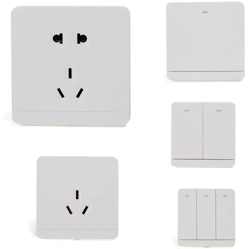

Five hole Switch Socket Panel Led Light Rocker2 Way Switch Key Switch Momentary Push Button Light Switches Square Micro Switch