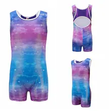 Children\'s Sports Sleeveless Gymnastics Suit Star Pattern Trousers Body Suit Dance Practice Clothes Dance Clothes Ballet