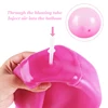Hot creative toys TPR inflatable ball bouncing ball water injection transparent bubble racket bouncing ball interactive toy 3