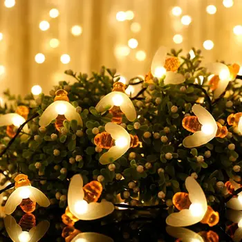 

LED Bee Solar String Light Festival Party Fairy String Lights Waterproof Outdoor Home Landscape Wedding Garden Decorative Light