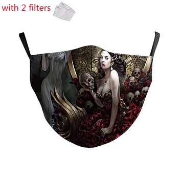 

Adult Print Mask Face Mouth Masks Skull Mouth Mask Reusable Protection Dust Washable Masks Anti Dust Mask PM 2.5 Masks