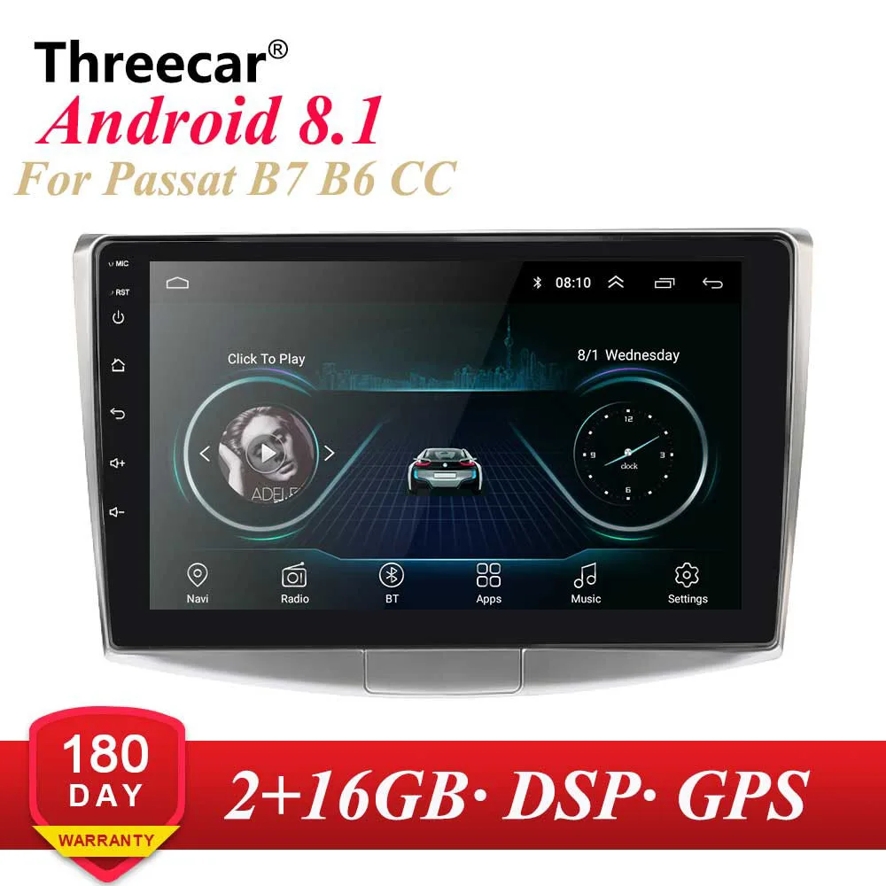 4G+ 32GB PX6 автомобильный мультимедийный плеер для Volkswagen Passat 7 B7 2010 2011 2012 2013 Android 9 радио авто навигация gps - Цвет: 2 with 16