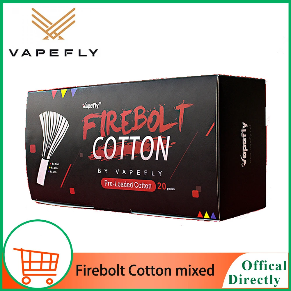 10 упаковок Vape хлопок Vapefly Firebolt смешанная серия органические предварительно