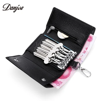 

Designer Genuine Leather Wallet Purse Men&Women Coin Purse Fashion Key Holder Wallet Trendy Keys Case Cowskin Money Bag