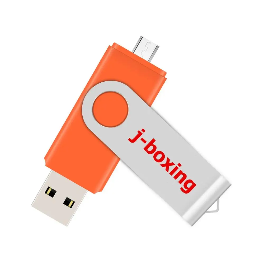 J-бокс OTG USB флэш 16 Гб двойной порт Флешка 16 Гб Micro USB флэш-накопитель поворотный карта памяти для samsung huawei планшет 8 цветов