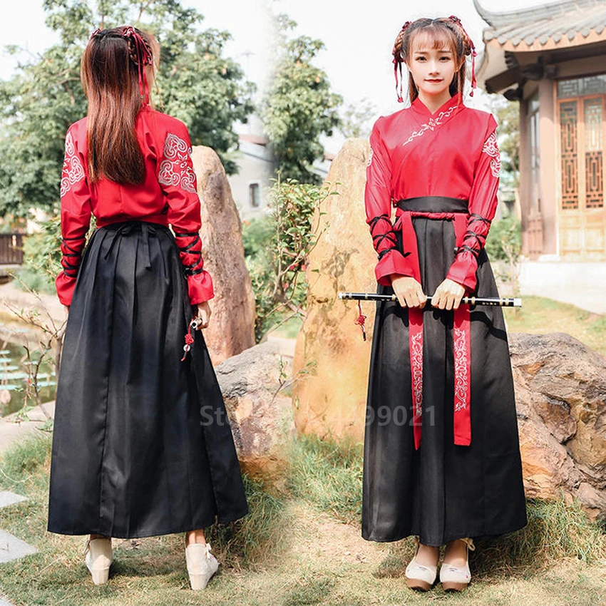 Год для взрослых мужчин и женщин Древние китайские национальные костюмы Hanfu фестиваль сценическое народное танцевальное платье наряд с вышивкой - Цвет: Color11