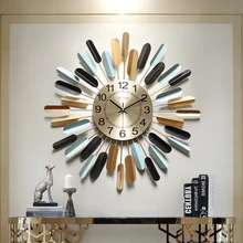Modern Simple Clock Wall Clock Living Room Home Art Electronic Clock Wall Decoration Creative American Light Luxury Wall Watch