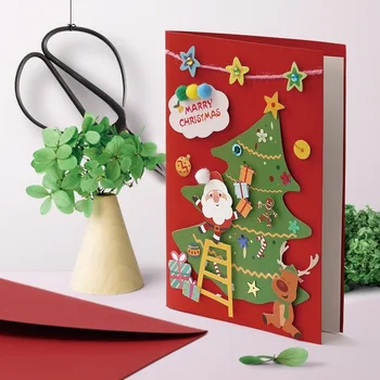 

Creative Design Handmade Cards Christmas Souvenir Card DIY Materials