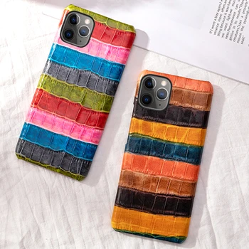 

leather Phone case for iphone X XS XS MAX XR for iPhone 11 11pro max 6 7 7 plus 8 8plus 6s cowhide colorful back cover