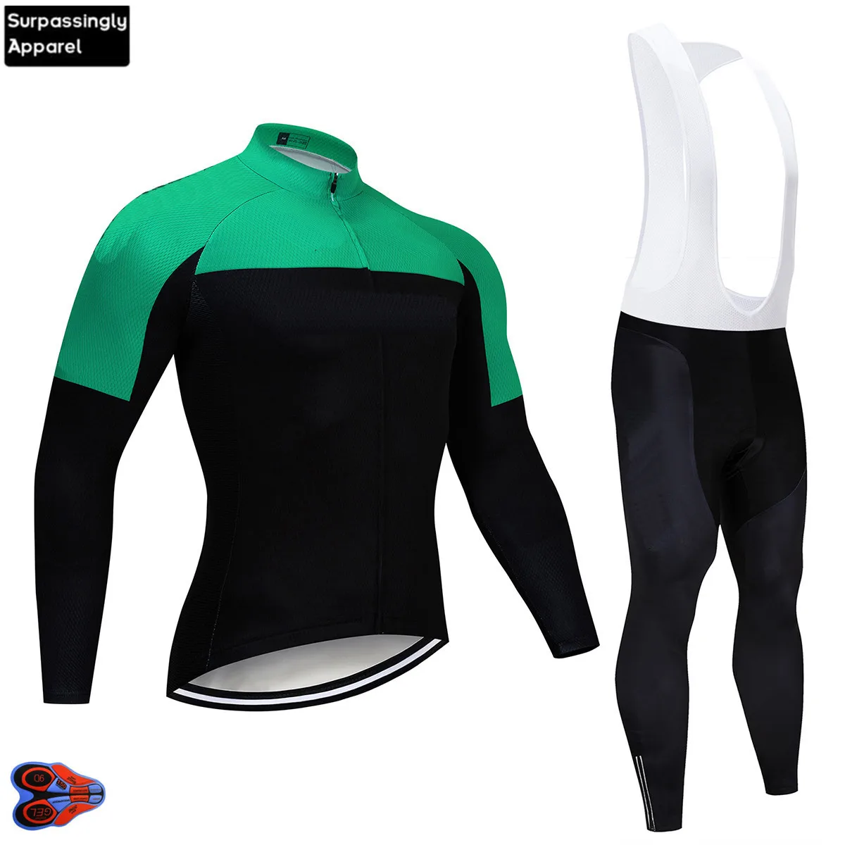 Pro UCI Team зеленая велосипедная майка 20D Pad велосипедные штаны Ropa Ciclismo мужская Весенняя/Осенняя велосипедная одежда