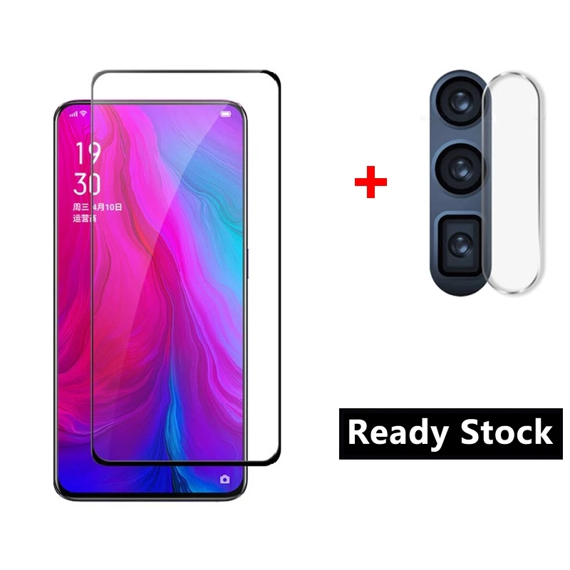 Закаленное стекло с полным покрытием для OPPO Reno 10x Zoom F11 F9 Pro F7 F5 AK1 A85 A79 A7 A5S A3S