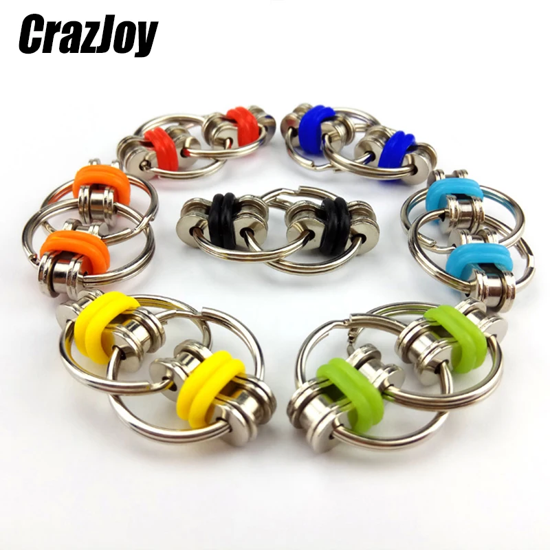 2021 Metal cadena rompecabezas Fidget, Fidget juguete para el autismo juguetes Anti estrés conjunto Anti estrés aliviar el TDAH Spinner mano Spinner tri-Spinner anillo sensorial Juguetes