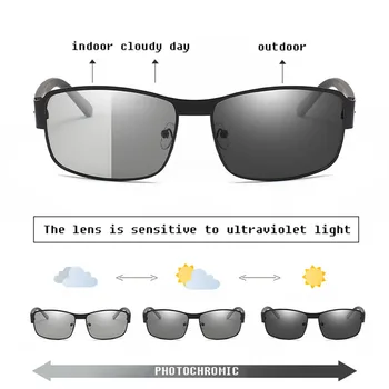 

NEW Men Polarized Driving Chameleon Glasses Male Change Color Sun Glasses Night Vision Driver's Eyewear Photochromic Sunglasses