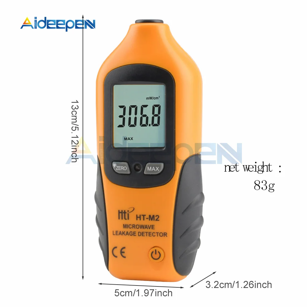 High Sensitivity Professional Digital Microwave Leakage Detector High Accuracy Radiation Meter LCD Display Tester 0-9.99mW/cm2