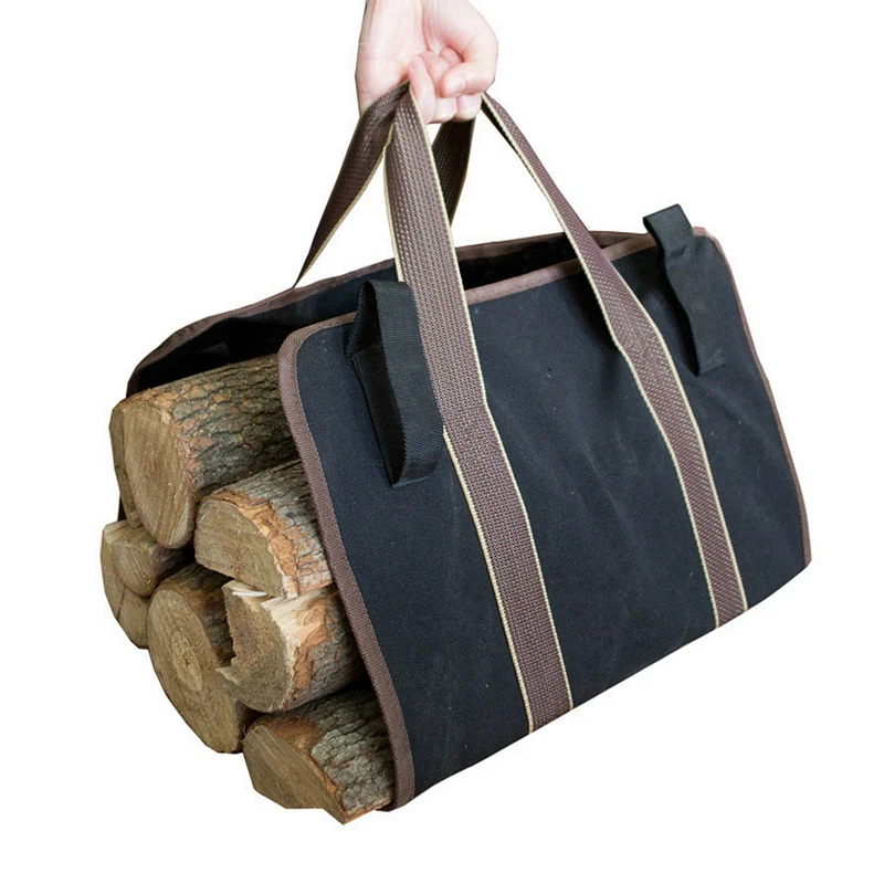 Firewood Carrier Log Bag Holder Canvas Firewood Log Carrier Bag