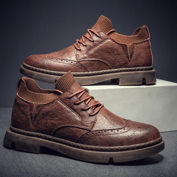 

on for causal 2020 shoe Sneaker shoes men leather sports sneakers top slip low sport flat mens casual leisure fashion male Mens