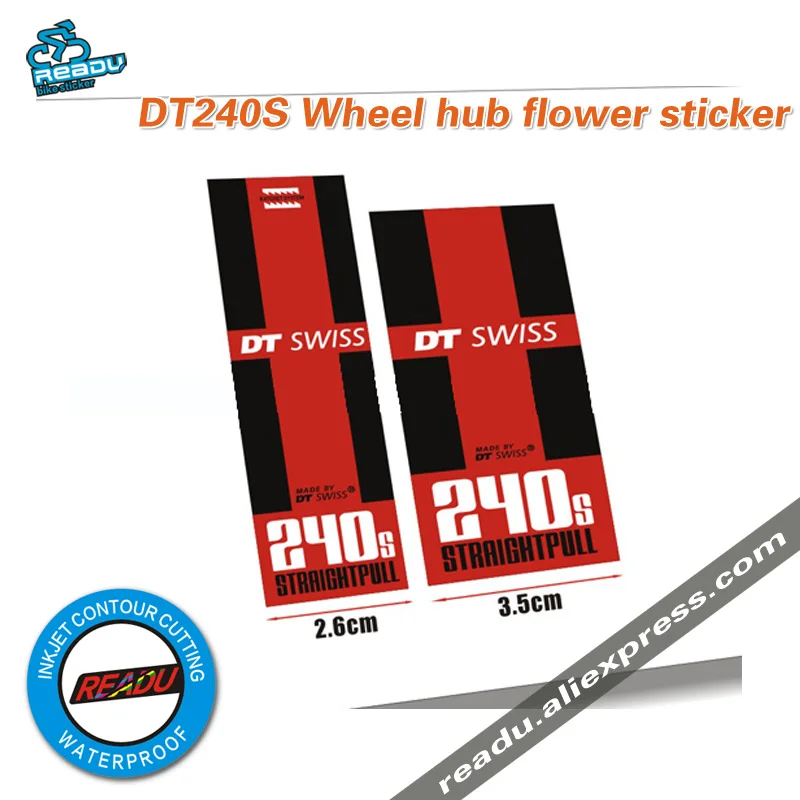 

DT240S road bike hubs stickers MTB Wheels Hubs Stickers Unreflective Glossy Decoration Front And Rear Hubs Stickers