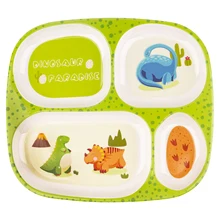 Assiettes écologiques en bambou pour tout petit, vaisselle pour enfants, nourriture pour bébé