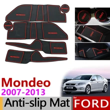 Для Ford Mondeo 2007-2012 MK4 коврик для дверного паза Противоскользящий резиновый подстаканник ворота Слот колодки аксессуары 2008 2009 2010 2011 2013